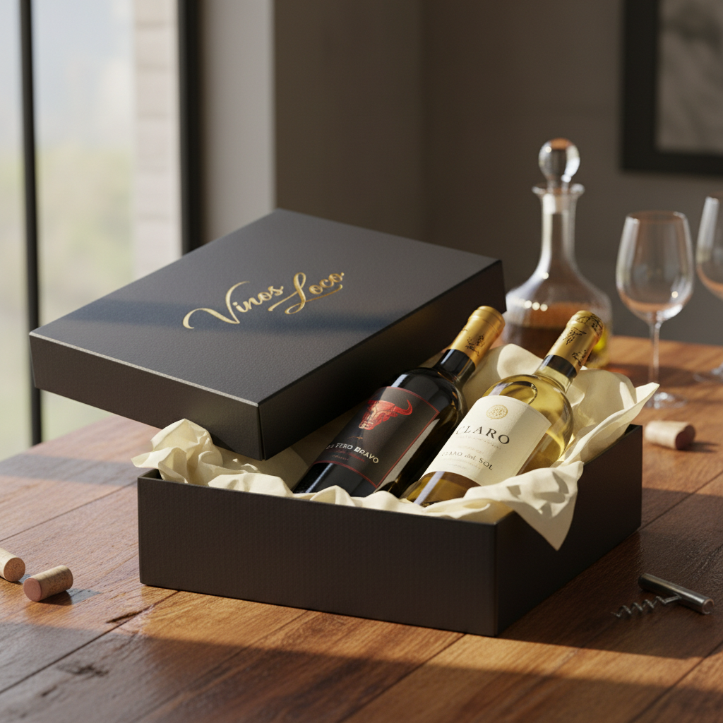 Vinos Loco Wine Box mit Logo