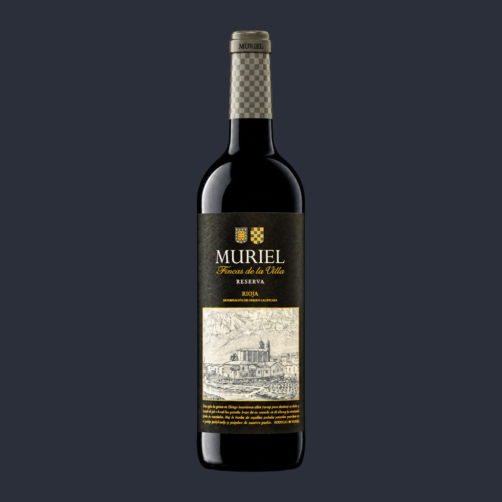 Muriel Rioja Reserva DOCa 2020 – ganze Flasche auf Anthrazit