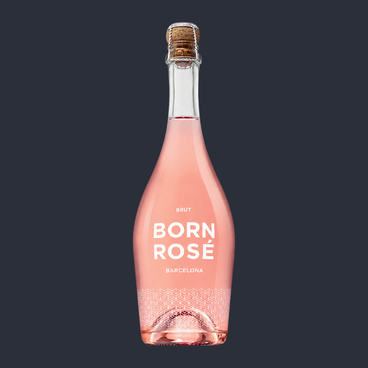 Born Brut Rosé organic – ganze Flasche auf Anthrazit