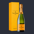Veuve Clicquot Brut 0,75l – ganze Flasche auf Anthrazit