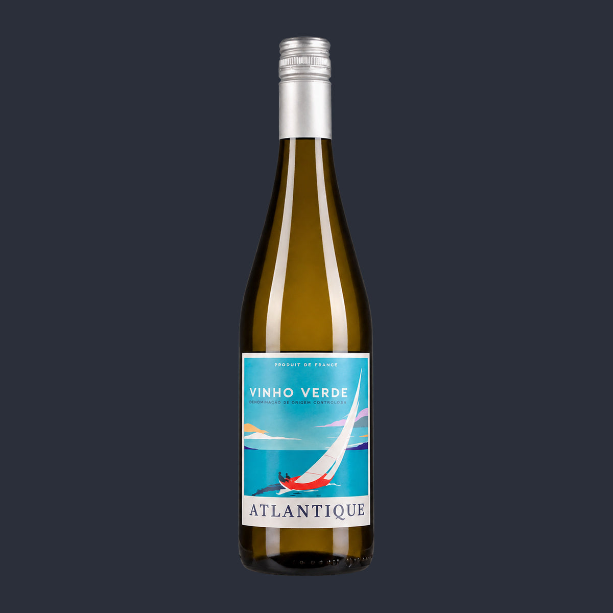 Vinho Verde 2025 – ganze Flasche auf Anthrazit
