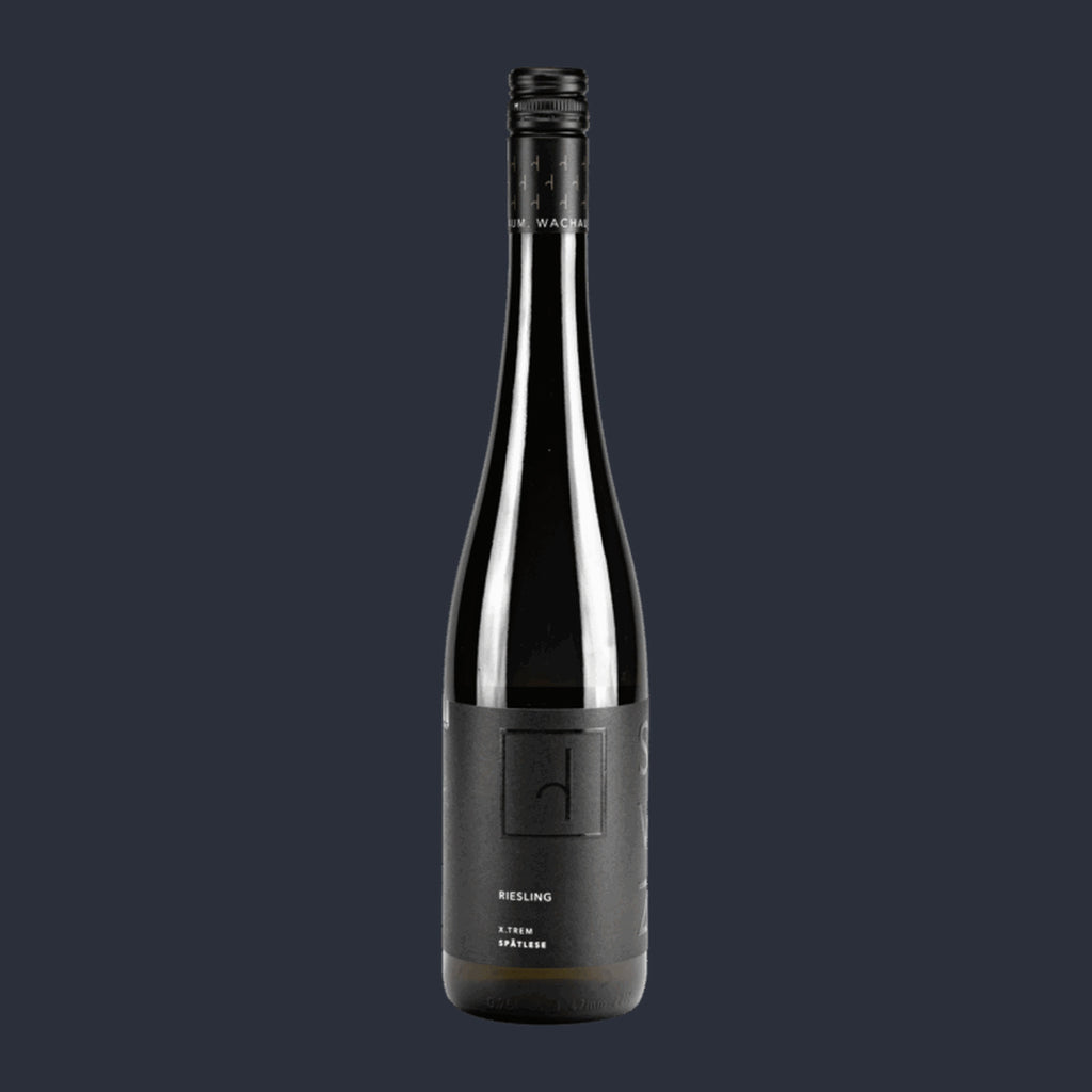 Riesling X-TREM 2023 – ganze Flasche auf Anthrazit