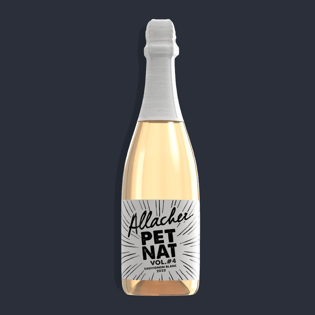 PetNat SB Schaumwein 2022 – ganze Flasche auf Anthrazit