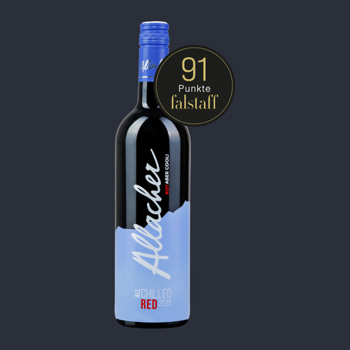 All Chilled Red Qualitätswein 2025 – ganze Flasche auf Anthrazit